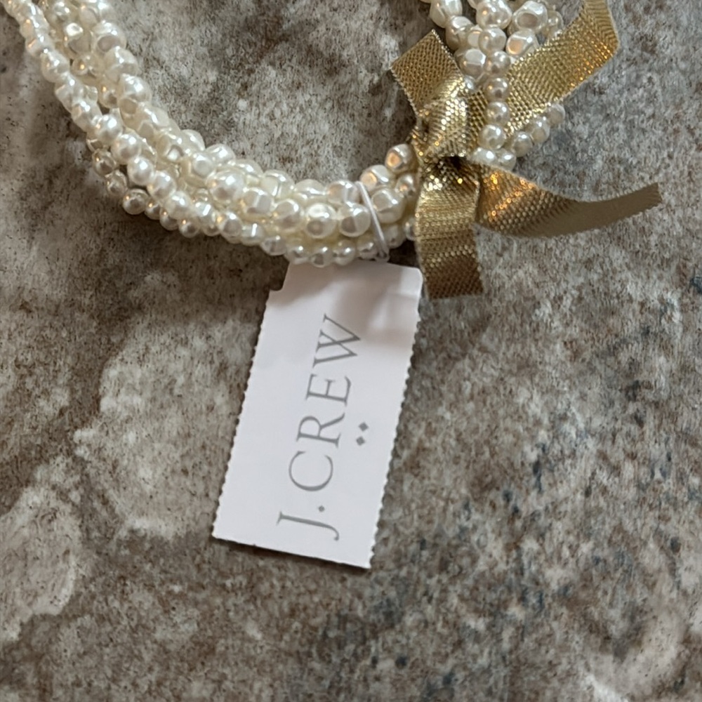 J. Crew Tiny Pearl Bead Stretch Bracelets - Picture 4 of 5